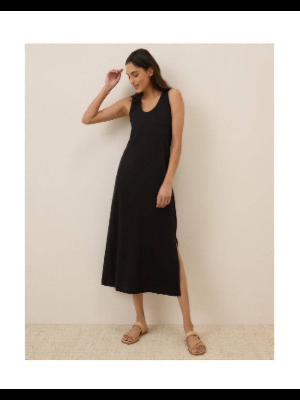 Pact Black Softspun Tank Midi Dress - Picture 6 of 6